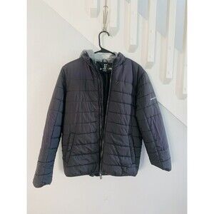 Swiss Alps Girls Lightweight Puffer Jacket Dark Gray  Size Large